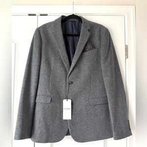 NWT BEN SHERMAN Navy Marl Wool Blazer | Size XL